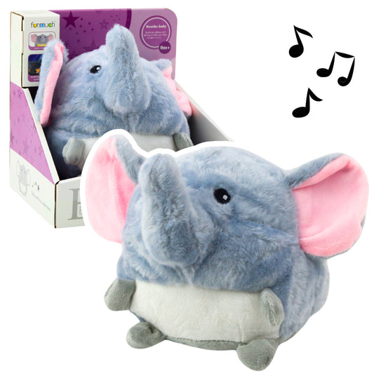 Peluche Elefante Dorminhoco com Luz e Som Cinzento