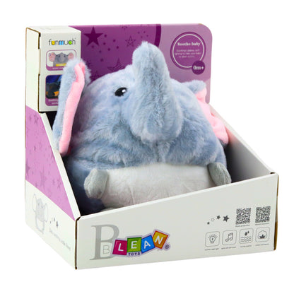 Peluche Elefante Dorminhoco com Luz e Som Cinzento