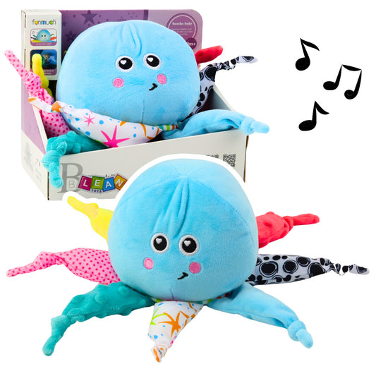 Peluche Polvo Dorminhoco com Luz e Som Azul