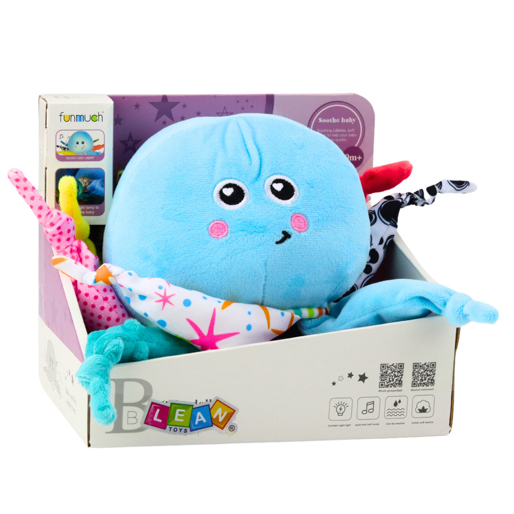 Peluche Polvo Dorminhoco com Luz e Som Azul