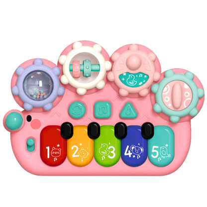 Piano Interativo com Engrenagens Rosa