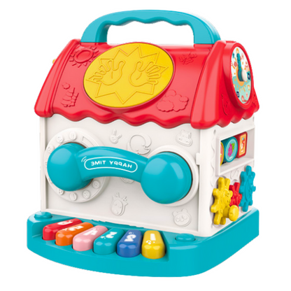 Casa Educativa Interativa Cubo Chocalho Formas Sons Multicolor