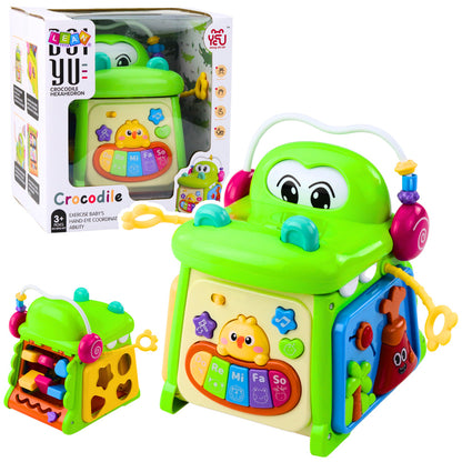 Cubo Interativo com Piano Sensorial Crocodilo