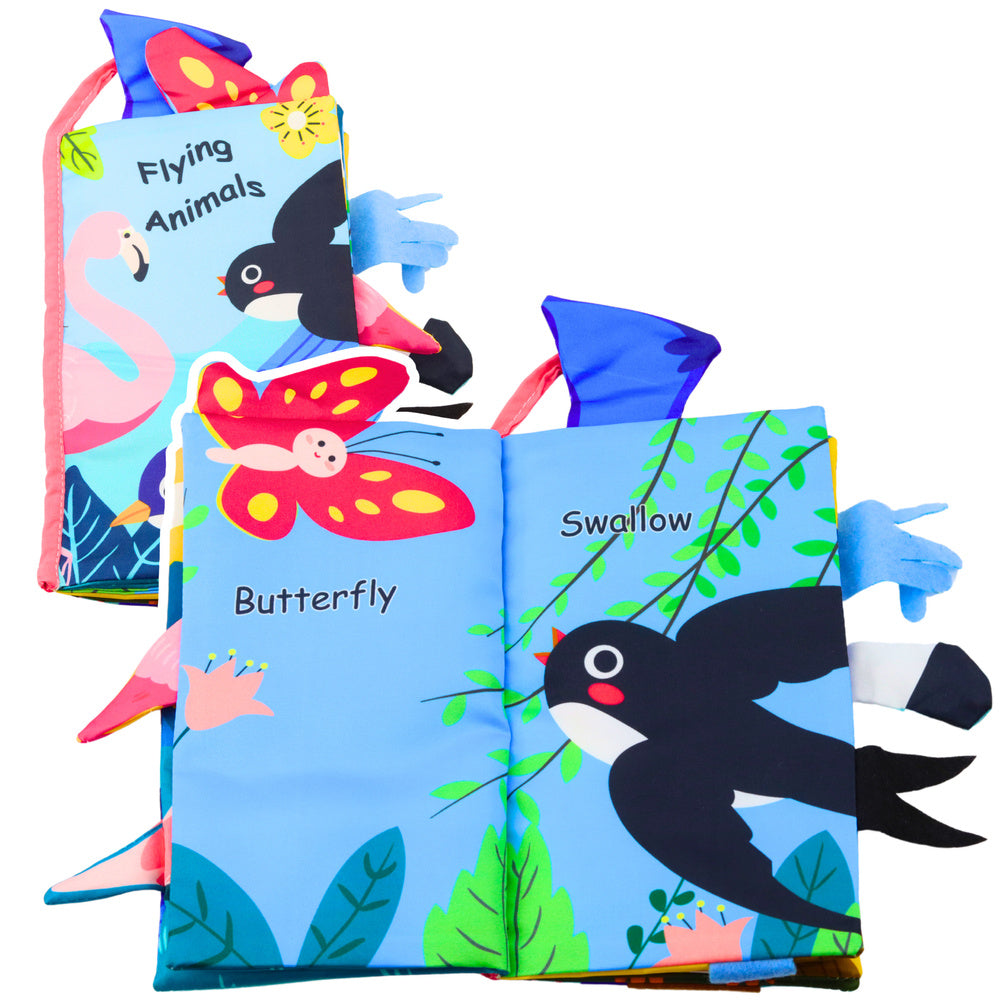 Livro Sensorial Macio Pássaros com Apito Multicolor