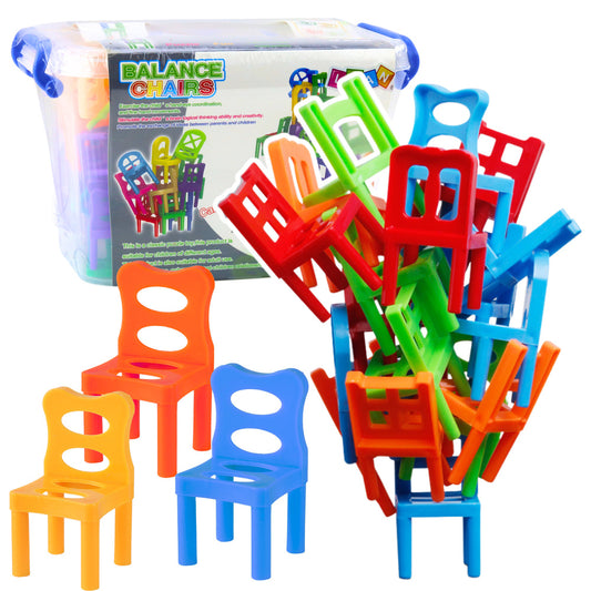 Jogo de Equilíbrio Cadeiras 48 Peças Multicolor