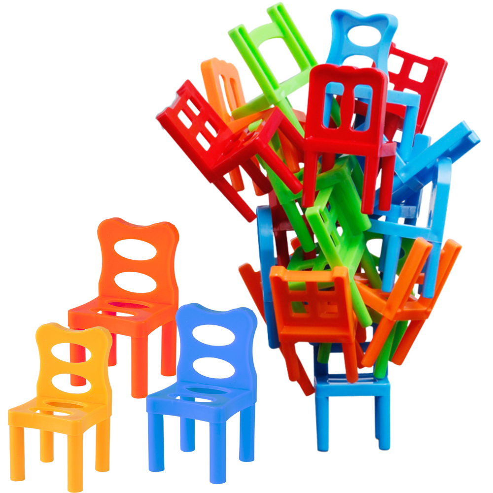 Jogo de Equilíbrio Cadeiras 48 Peças Multicolor