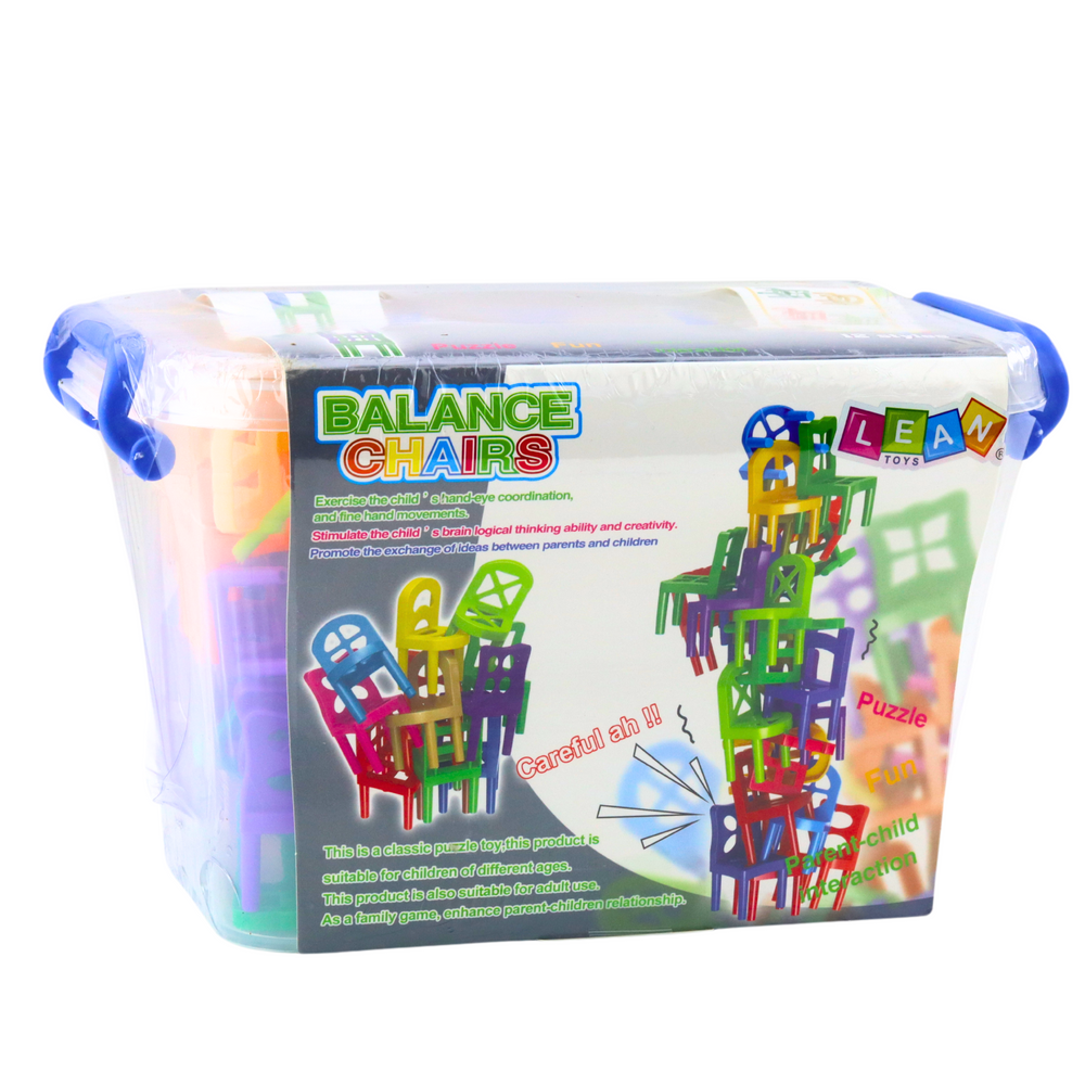 Jogo de Equilíbrio Cadeiras 48 Peças Multicolor