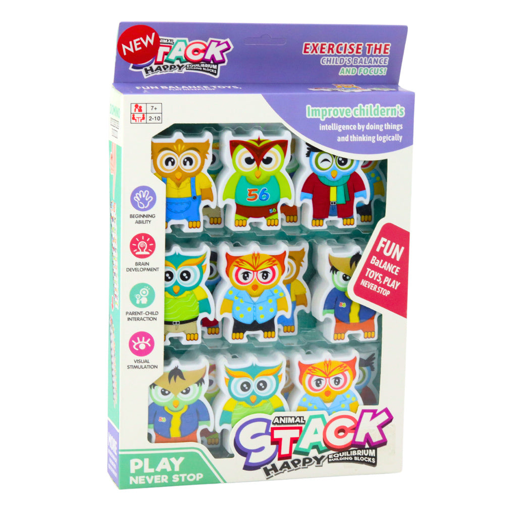Jogo Educativo Corujas Puzzle Lógico Dominó 18 Peças