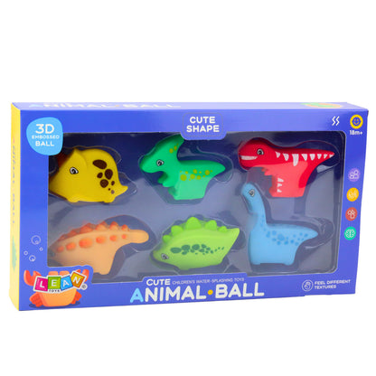 Conjunto de Banho Dinossauros de Borracha 6 Peças