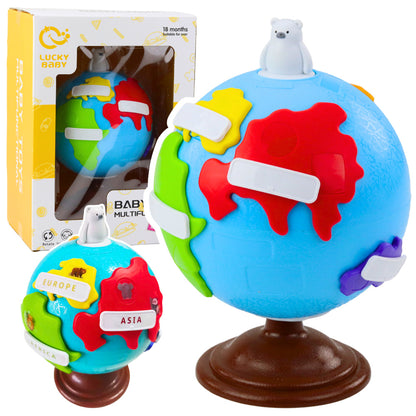 Globo Educativo Interativo para Bebé com Continentes