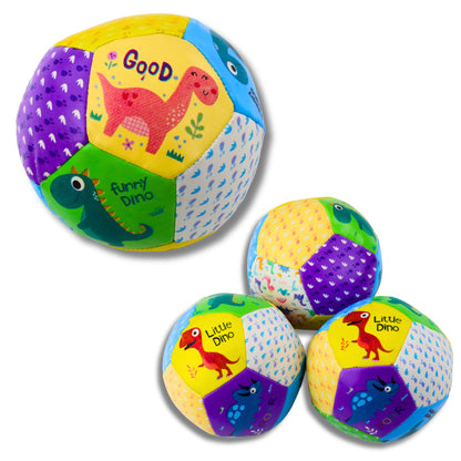 Conjunto de 3 Bolas Macias Dinossauros 9cm
