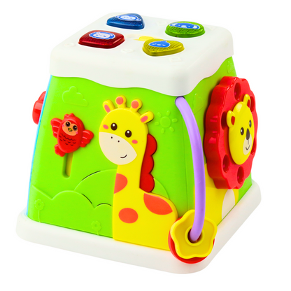 Cubo Interativo Multifunções com Luzes e Sons