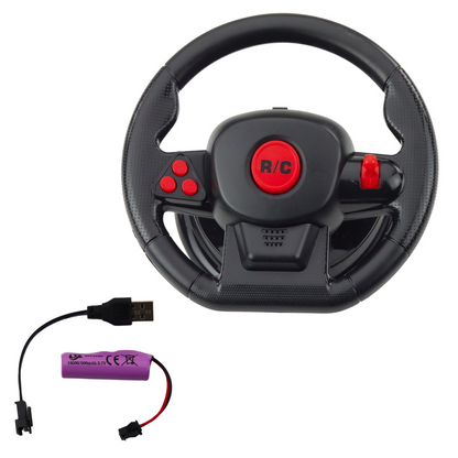 Carro de Corrida RC com Volante Luzes e Sons Prateado 1:12