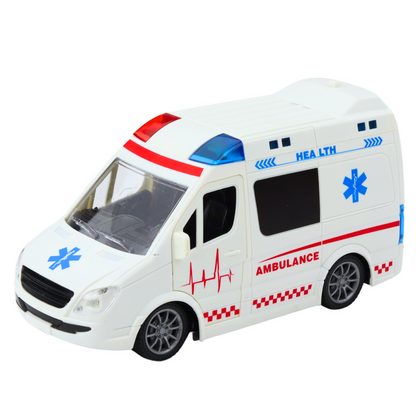 Ambulância RC Branca com Luzes e Sons 1:20