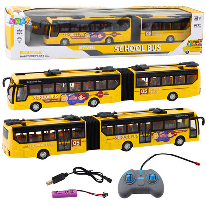 Troleicarro Articulado RC Escolar Amarelo 1:32