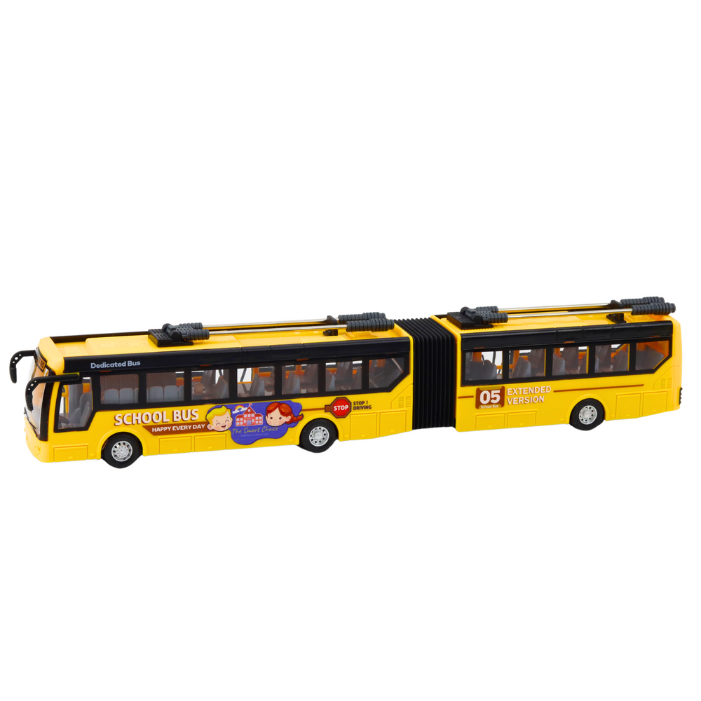 Troleicarro Articulado RC Escolar Amarelo 1:32