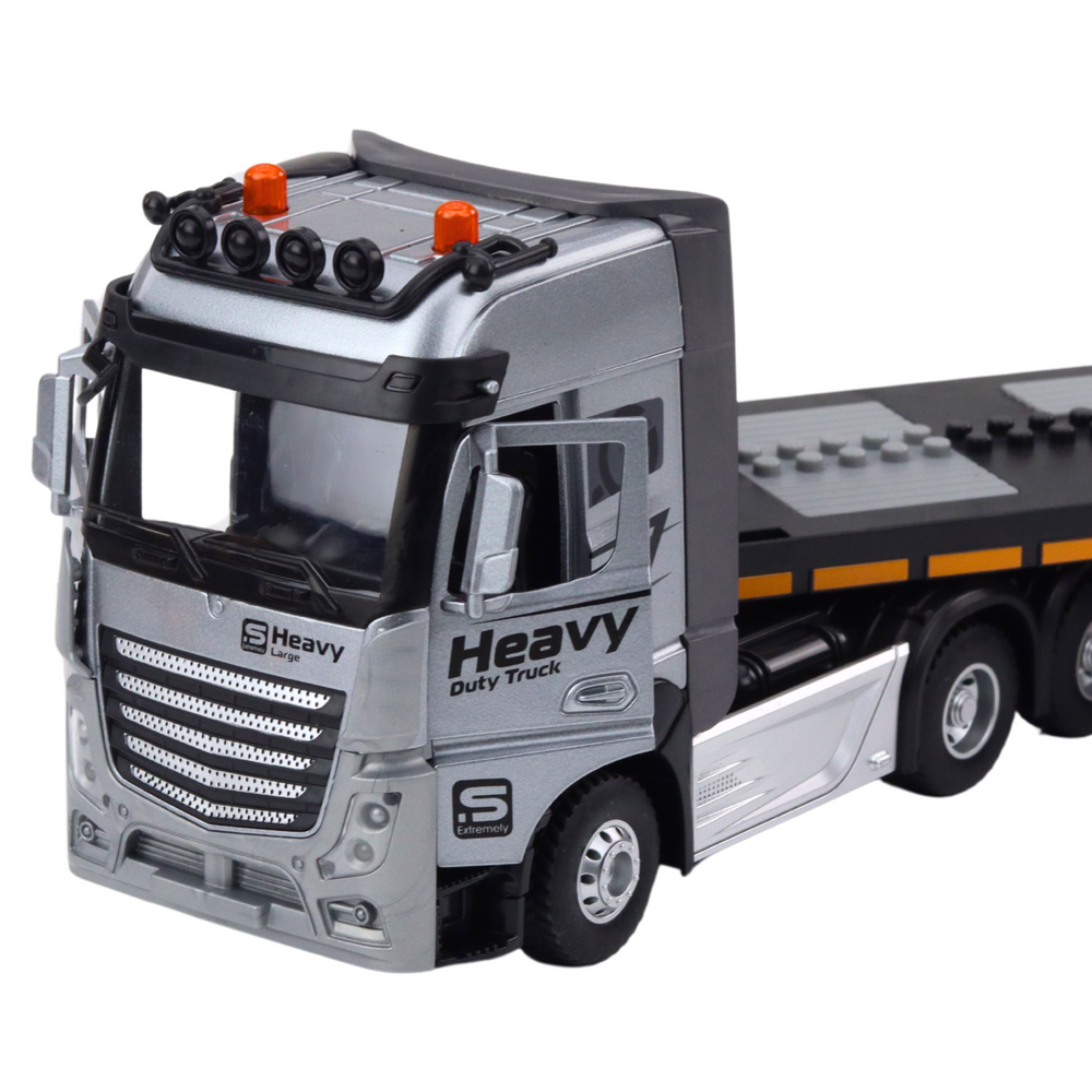 Camião Reboque RC com Escavadora Luzes e Sons 1:24