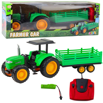 Trator Agrícola RC com Reboque Verde