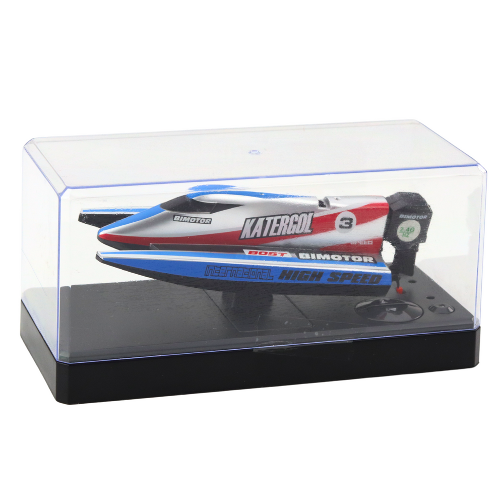 Barco RC Azul Prateado 14cm
