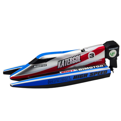 Barco RC Azul Prateado 14cm