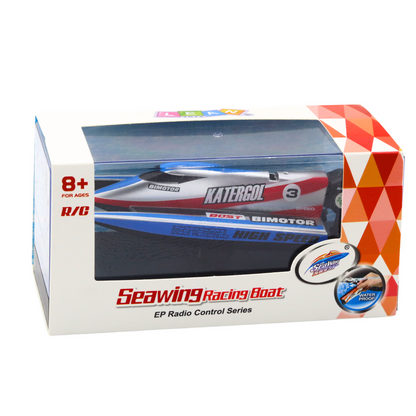 Barco RC Azul Prateado 14cm