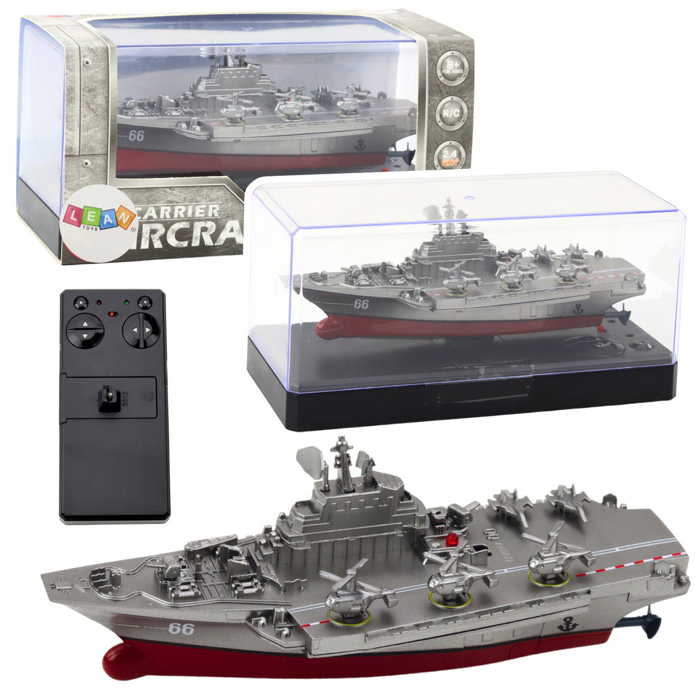 Navio Militar RC Prateado 15cm