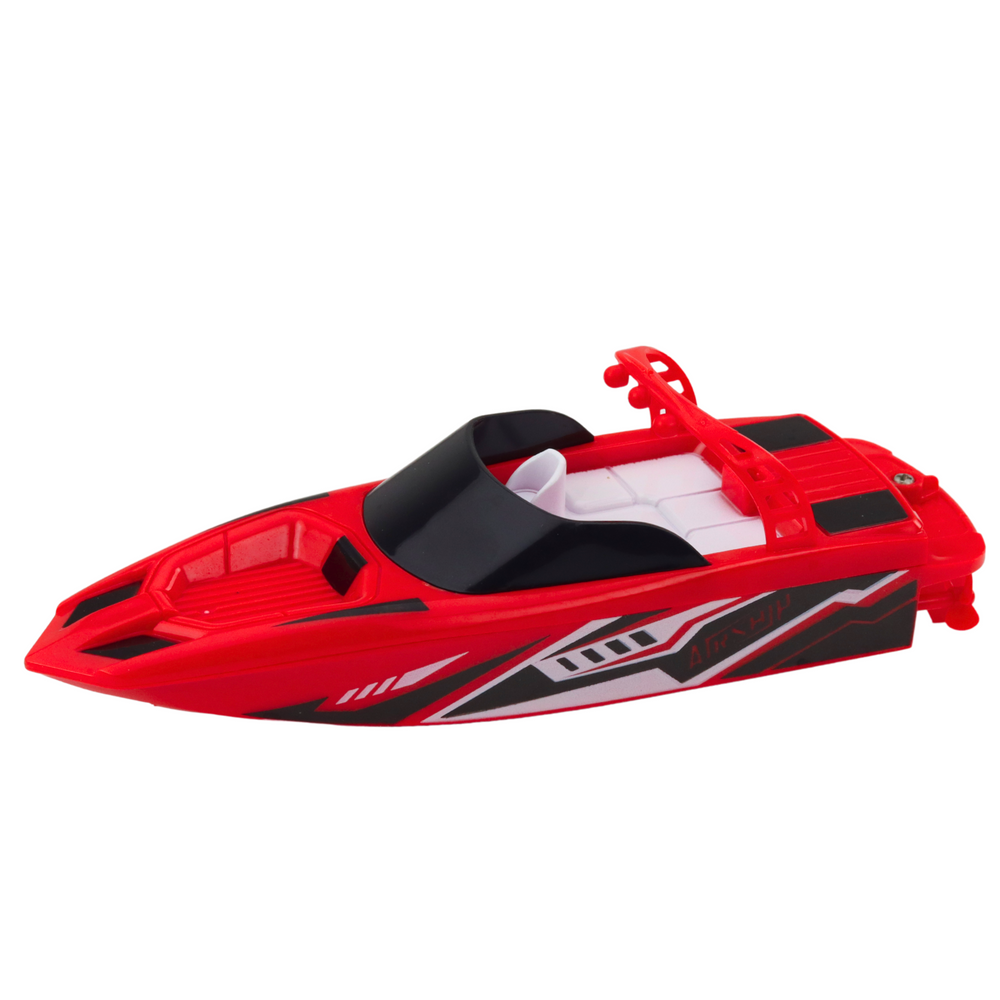 Barco RC Branco Vermelho 15cm