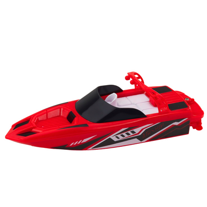Barco RC Branco Vermelho 15cm