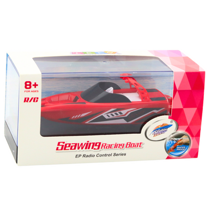Barco RC Branco Vermelho 15cm