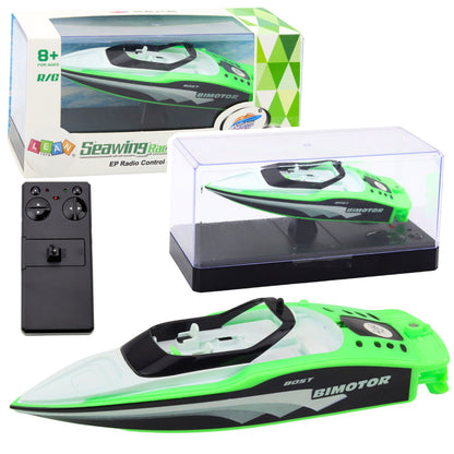 Barco RC Branco Verde 15cm