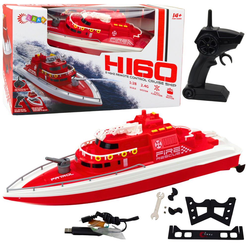 Barco RC Vermelho 1:28