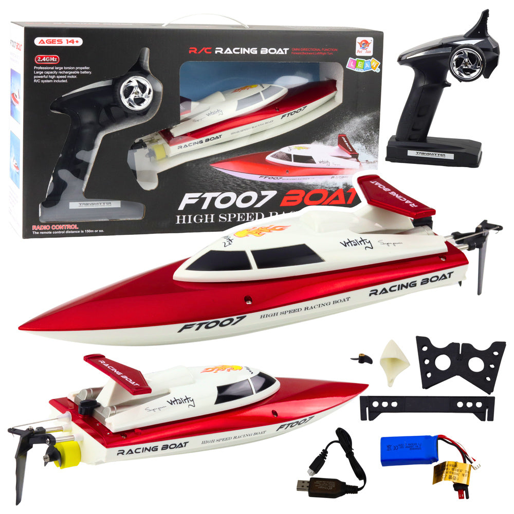 Barco RC Vitality FT007 Branco Vermelho 1:16