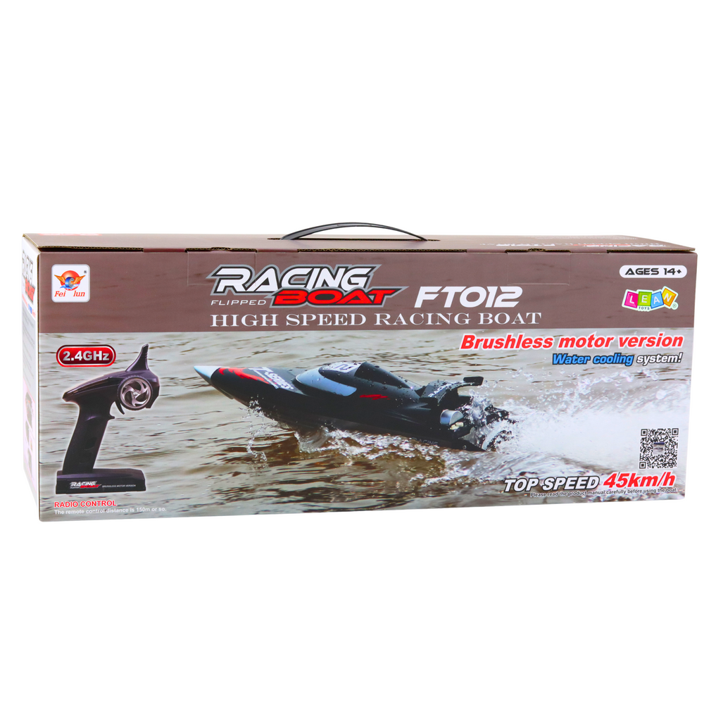 Lancha RC FT012 Preta 50km/h 2.4G