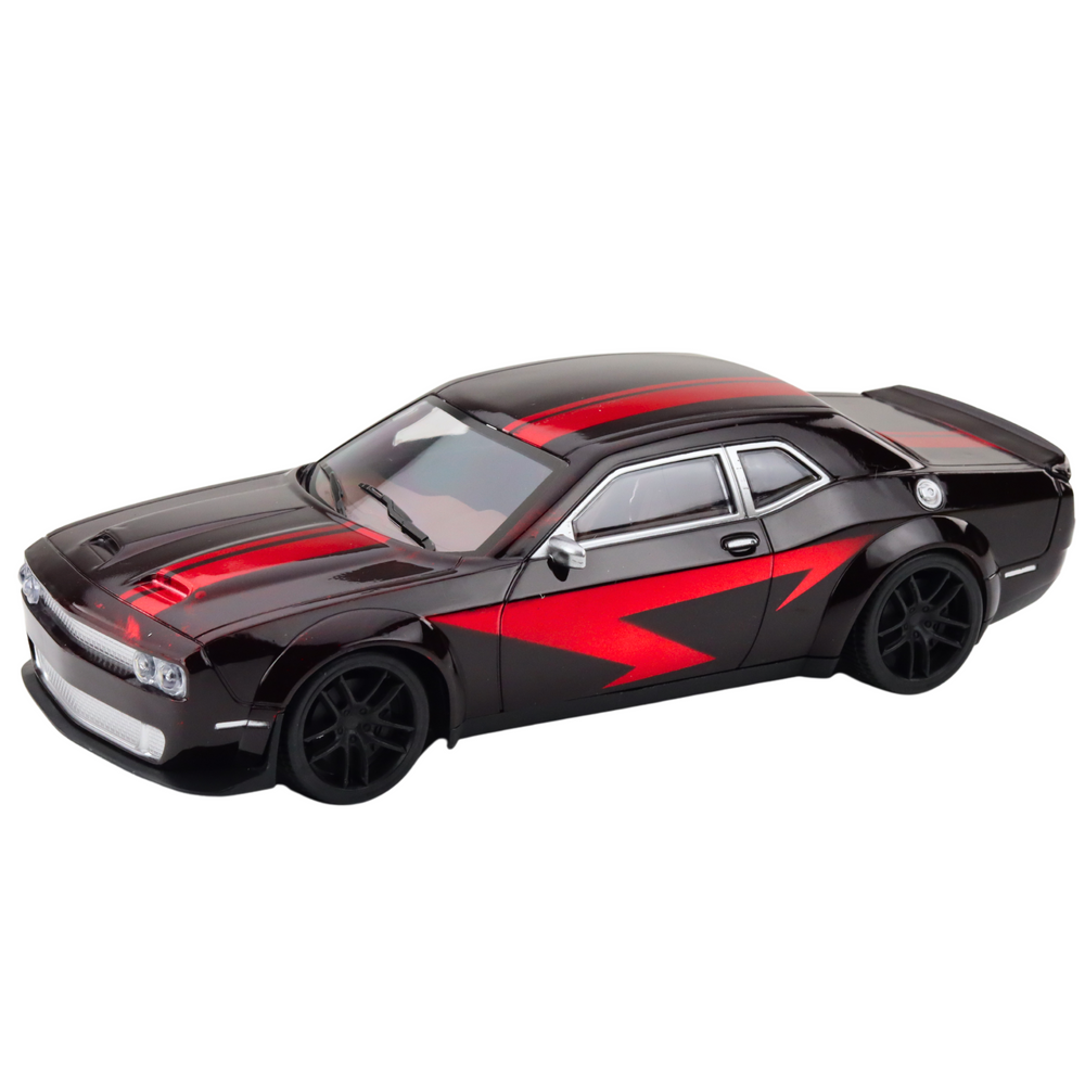 Carro Desportivo Preto Vermelho Brilhante