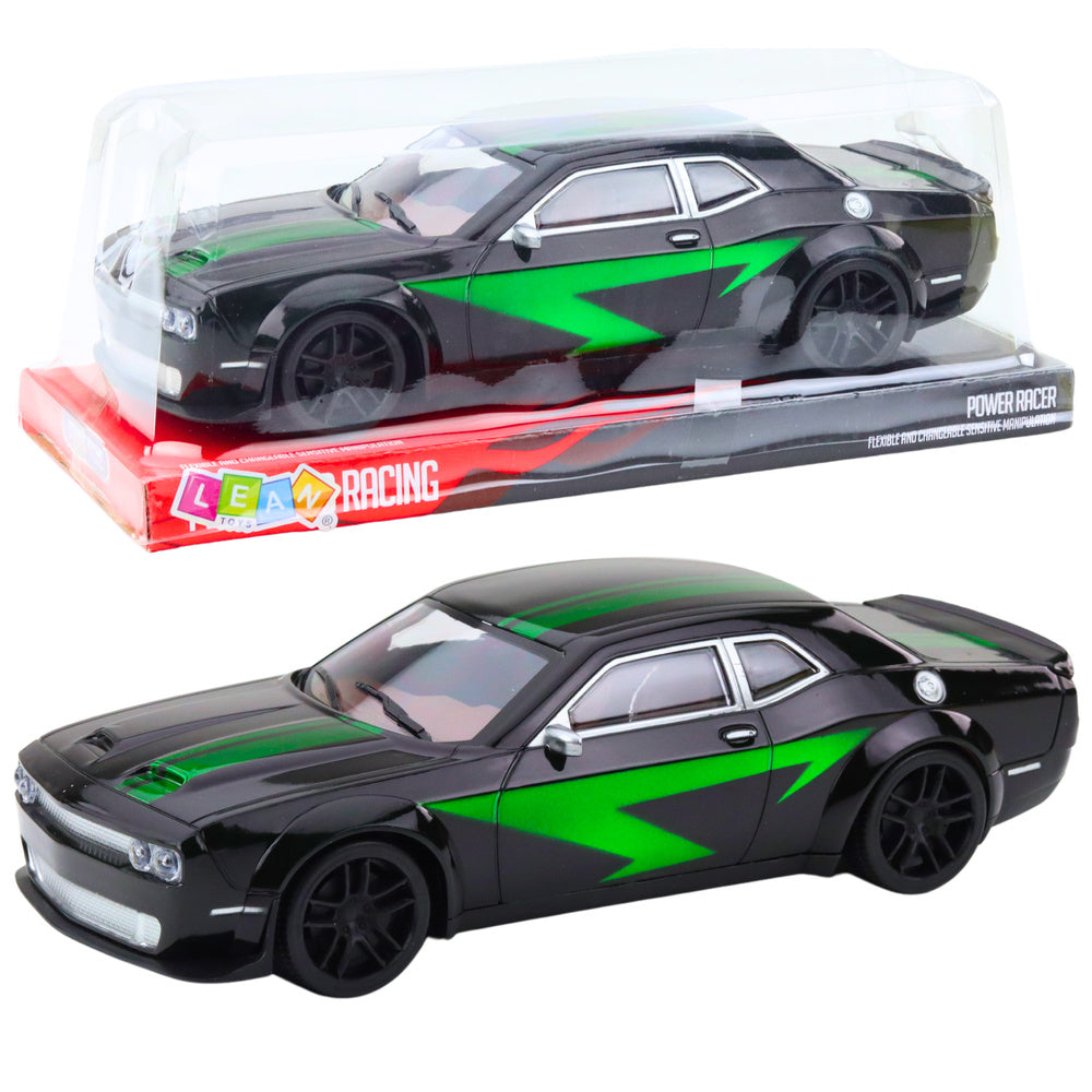 Carro Desportivo Preto Verde Brilhante