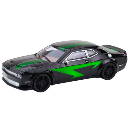 Carro Desportivo Preto Verde Brilhante