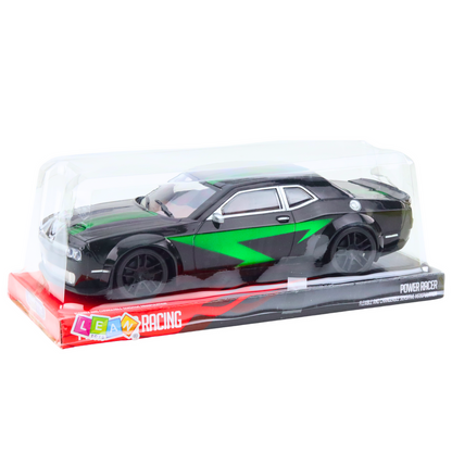 Carro Desportivo Preto Verde Brilhante