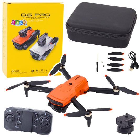 Drone D6 PRO Dual HD Câmara LED Laranja
