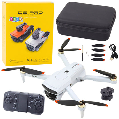 Drone D6 PRO Câmara LED App Cinzento Claro