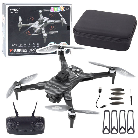 Drone Y329 HD Câmara WiFi LED App Preto Carbono
