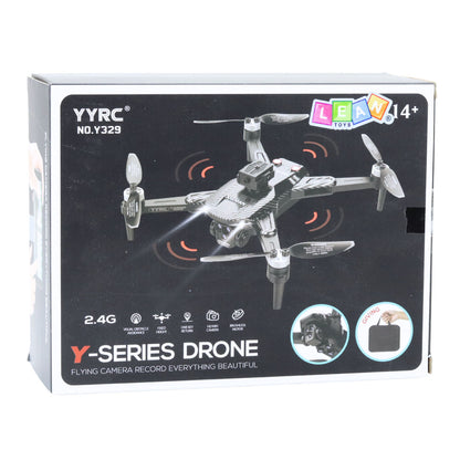 Drone Y329 HD Câmara WiFi LED App Preto Carbono