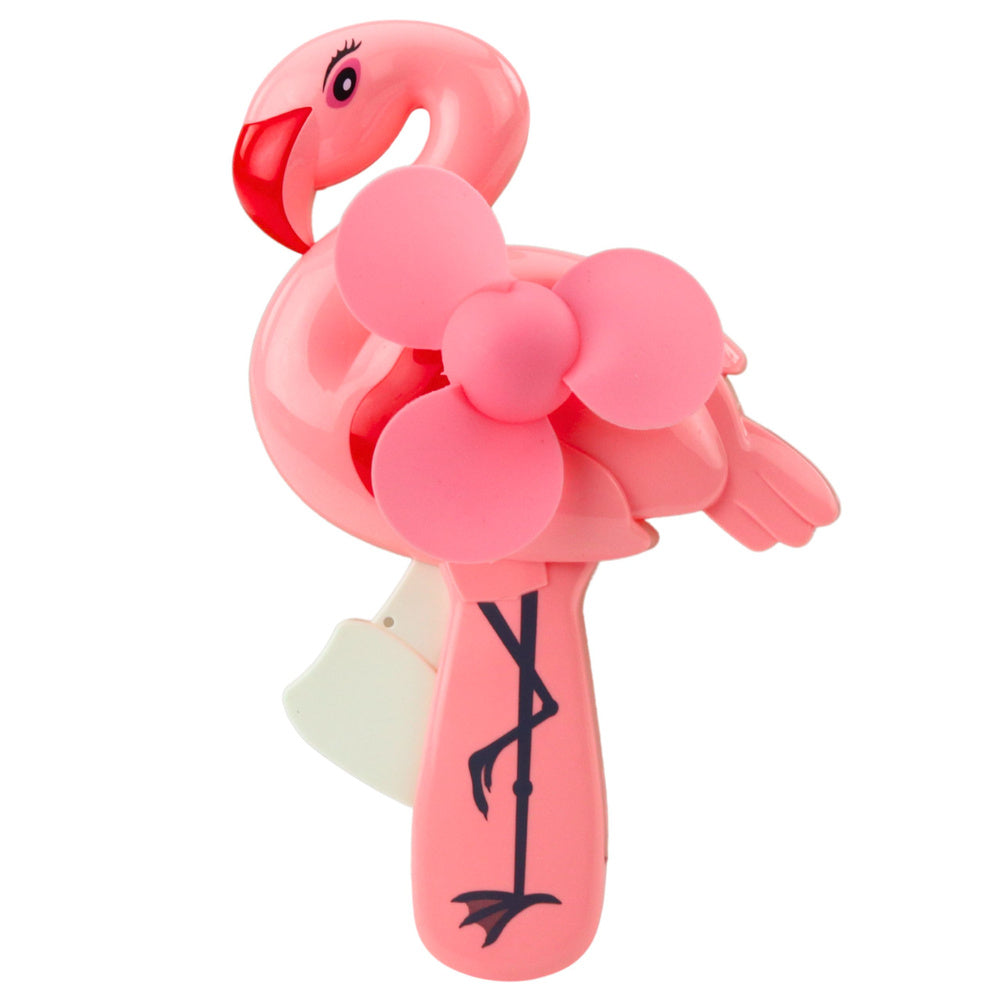 Leque de Mão Mecânico Flamingo Rosa (1 unidade)