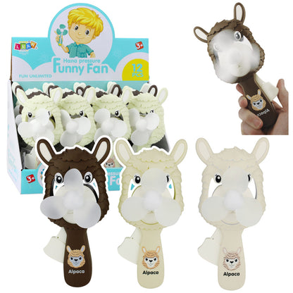 Leque de Mão Mecânico Alpaca (1 unidade, sortido)