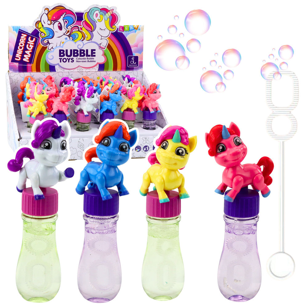 Bolhas de Sabão Unicórnio com Figura Móvel 14cm (1 unidade, sortido)
