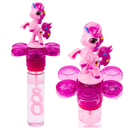 Bolhas de Sabão Unicórnio com Flor Giratória LED 20cm (1 unidade, sortido)