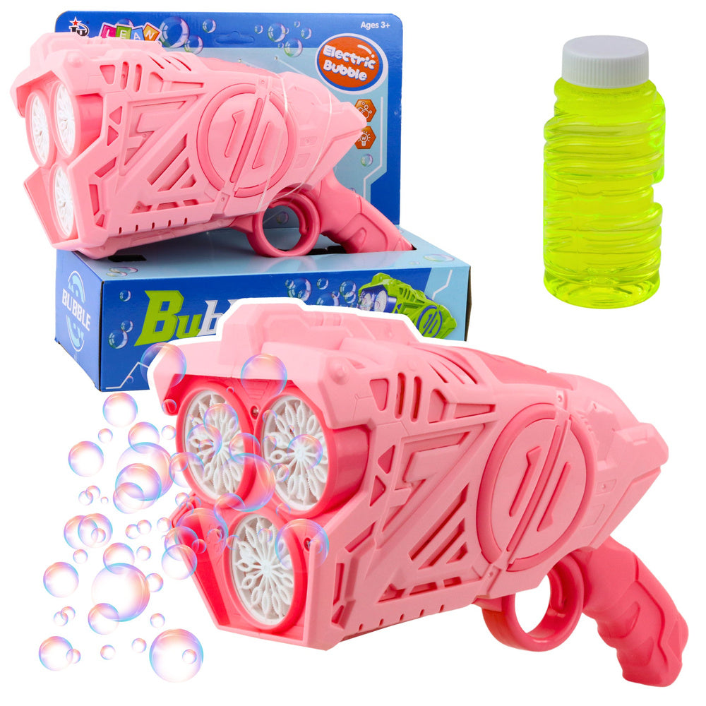 Pistola de Bolhas LED Rosa