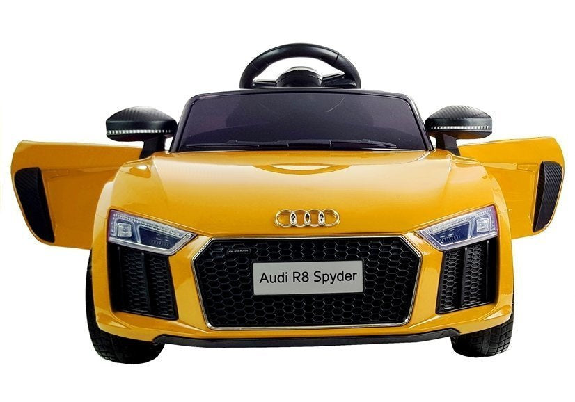 Carro elétrico infantil Audi R8 Spyder amarelo