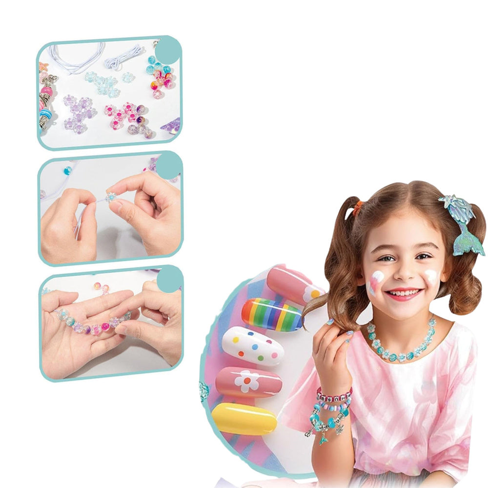 Conjunto de Beleza Sereia com Missangas 48 Peças