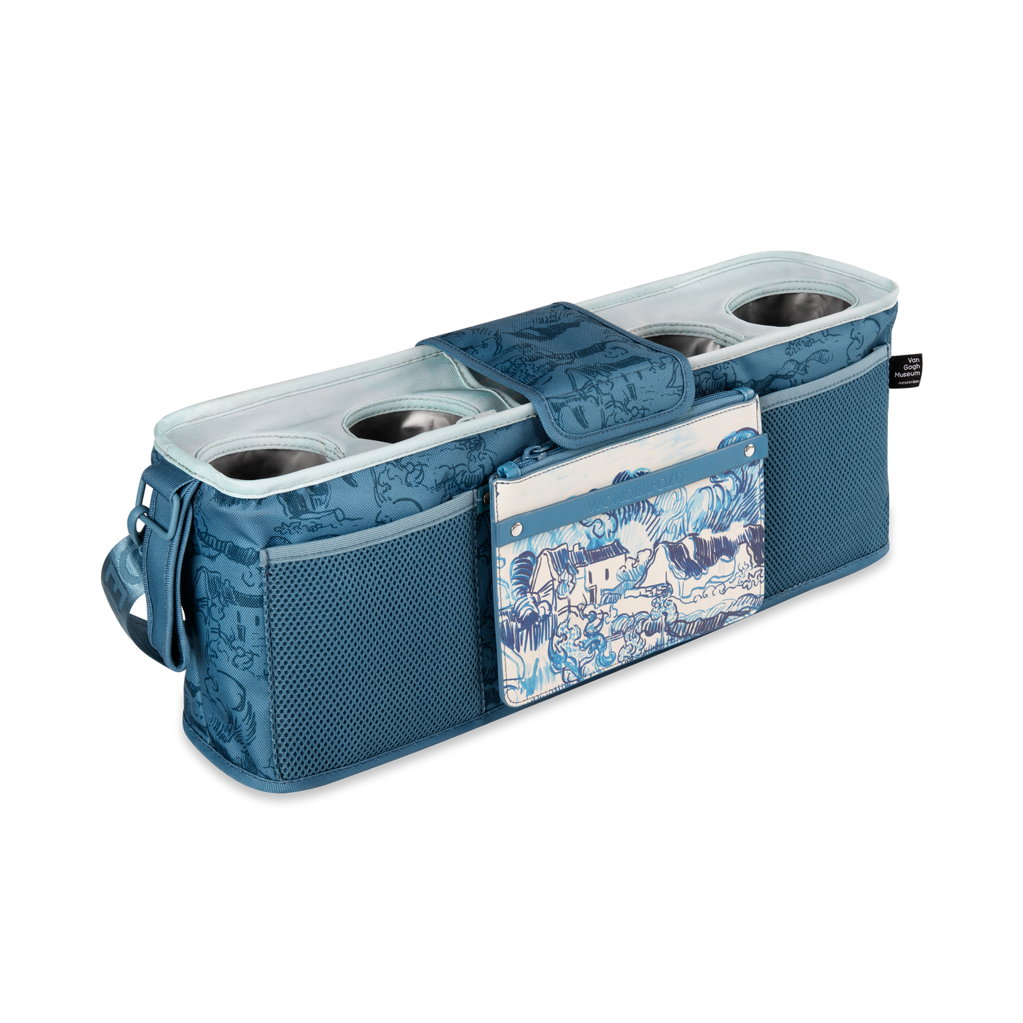 Bolsa com 4 bases para copos - Paisagem de Van Gogh com casas