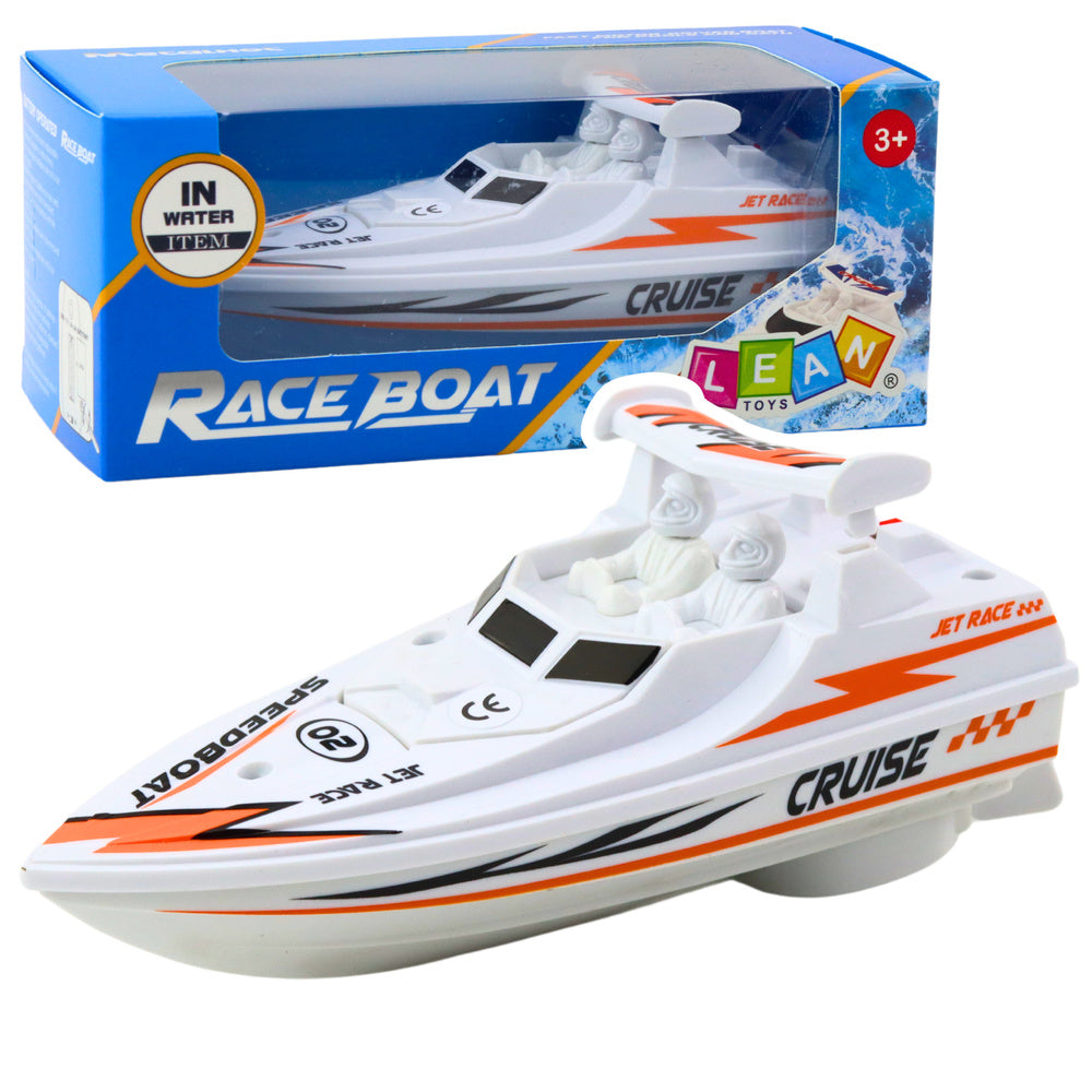 Barco a Pilhas Branco Flutuante